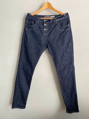 ✨ Please Italy Boyfriend Jeans Dark Wash Medium Mid Rise Relax